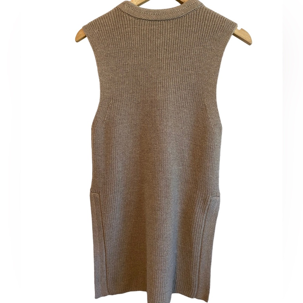Wilfred Palmier Light Brown Sleeveless Scoop Neck Knit Tunic - Picture 6 of 6